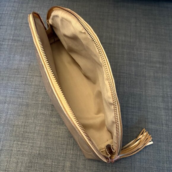 Sephora moon shape makeup bag Metallic Rose Gold Clutch - Picture 3 of 5